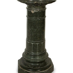 Appraisal: A Continental Marble Pedestal Late th Century Height x diameter