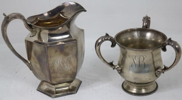 Appraisal: STERLING SILVER PCS TO INCLUDE A GORHAM WATERPITCHER HIGH OZT