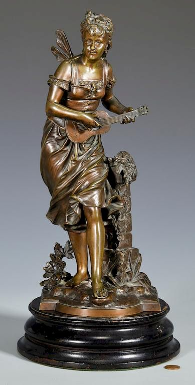 Appraisal: Eutrope Bouret Bronze Nymph Eutrope Bouret French - bronze sculpture