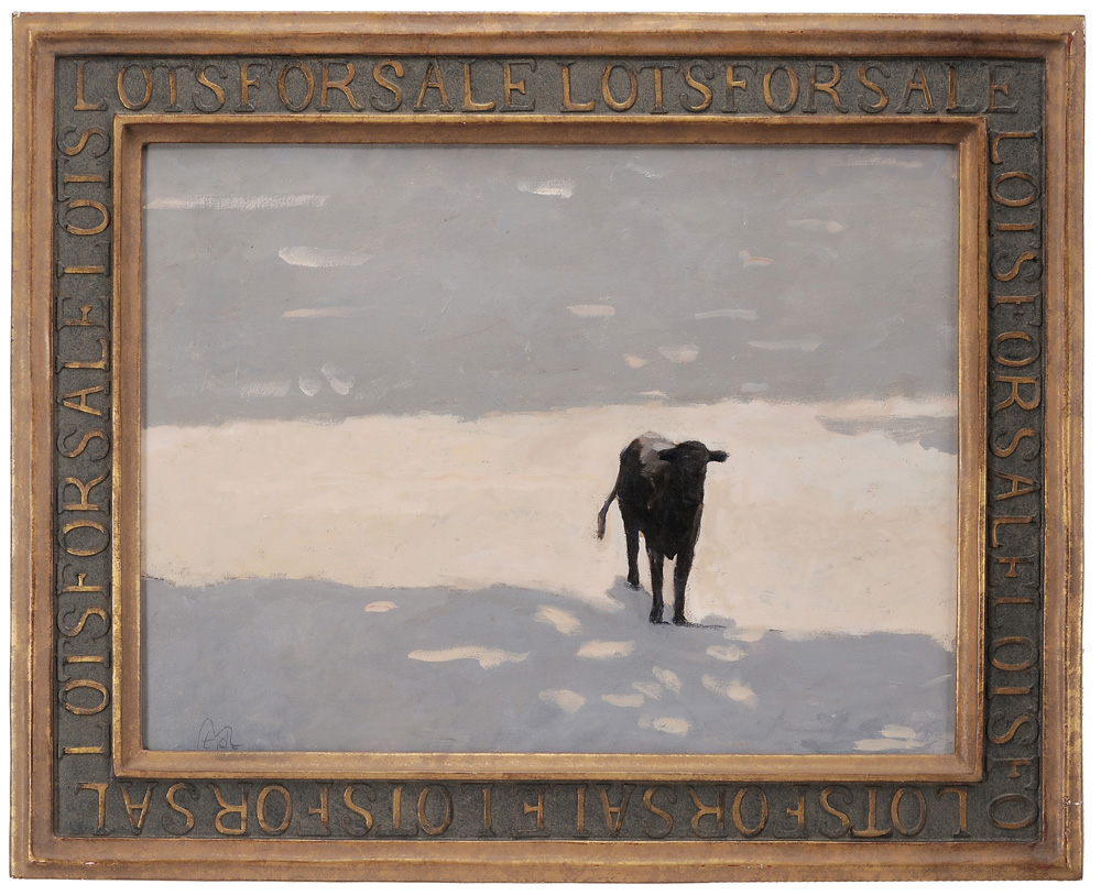 Appraisal: Terry DeLapp California born Cow in a winter landscape signed