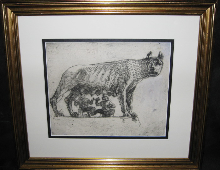 Appraisal: Ellsworth Woodward American New Orleans - Rome etching sight x