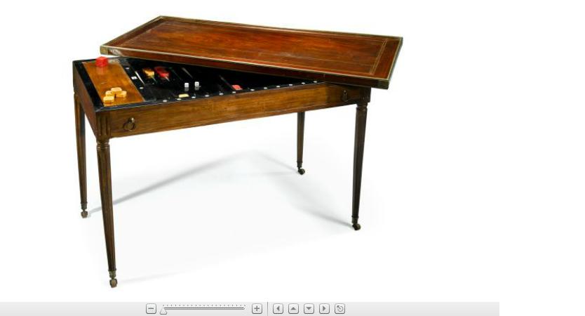 Appraisal: Louis XVI mahogany ebony and inlaid Tric Trac table th