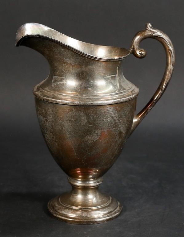 Appraisal: Sterling silver ewer Marked on the underside Sterling H grams