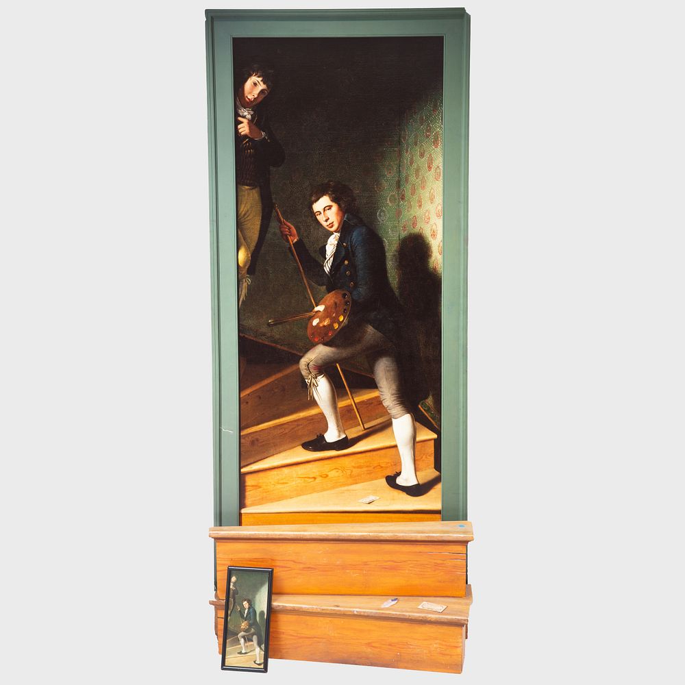 Appraisal: After Charles Wilson Peale - Staircase Group Portrait of Raphaelle