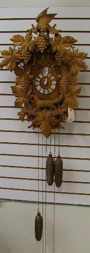 Appraisal: BLACK FOREST CUCKOO WALL CLOCK German th century with -weight