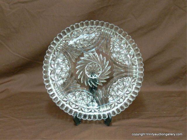 Appraisal: Vintage Pressed Glass Round Cake Plate - in the Pinwheel