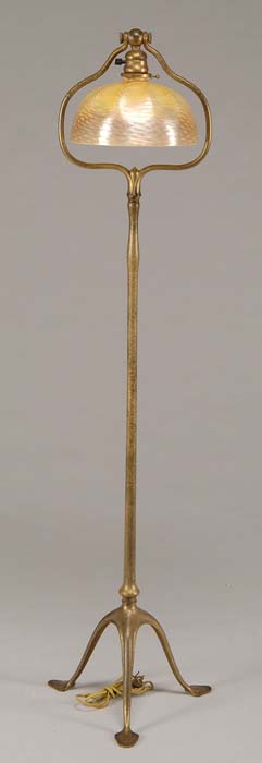 Appraisal: TIFFANY STUDIOS FLOOR LAMP Nice floor lamp features a gold