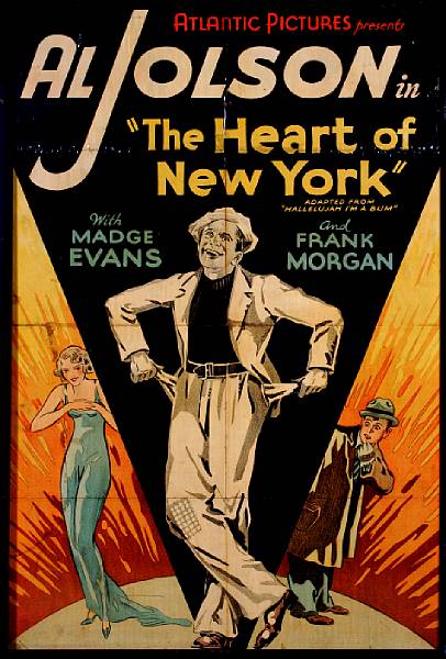 Appraisal: The Heart of New York Atlantic Pictures R- one-sheet lithograph