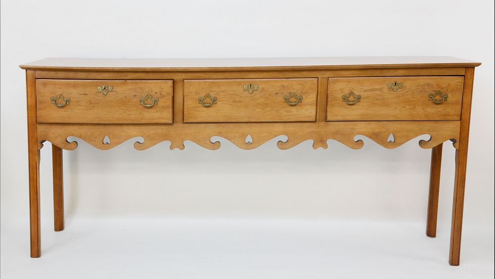 Appraisal: Maple Three Drawer Huntboard Maple Three Drawer Huntboard th Century