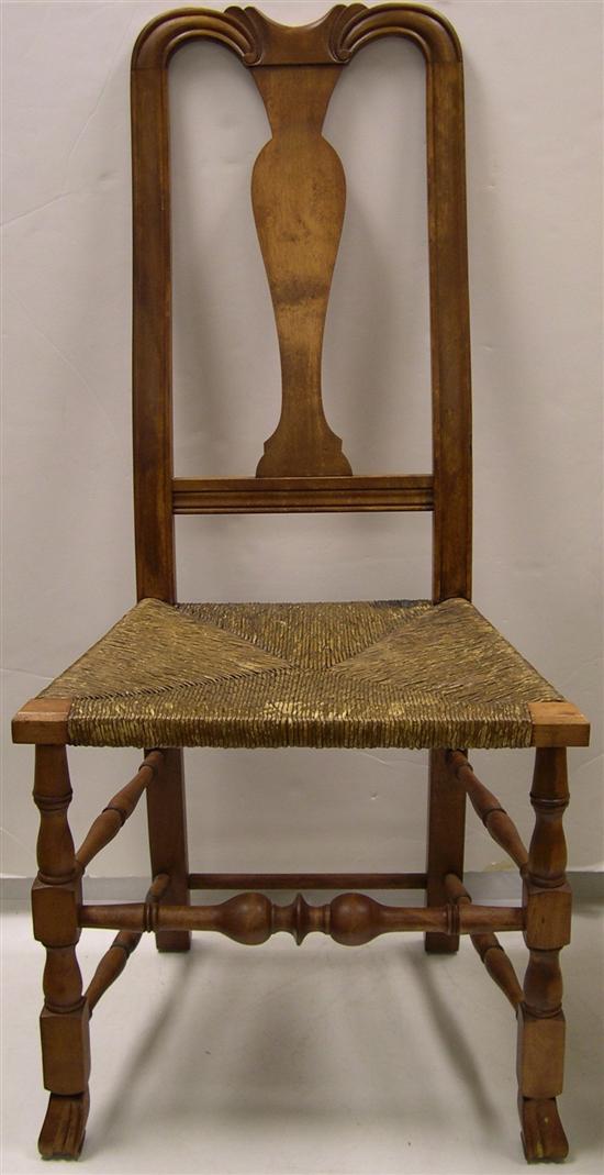 Appraisal: Pair of Queen Anne form side chairs spoon back yoke