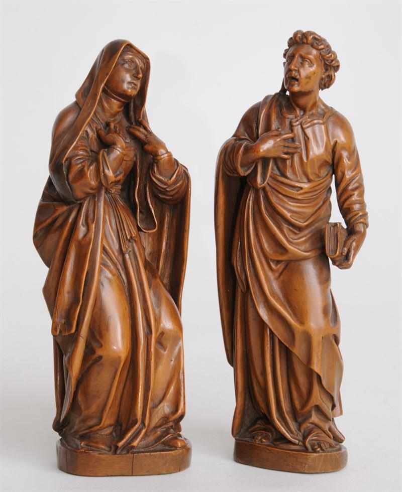 Appraisal: PAIR OF SOUTH GERMAN OR NORTH ITALIAN FIGURES OF THE