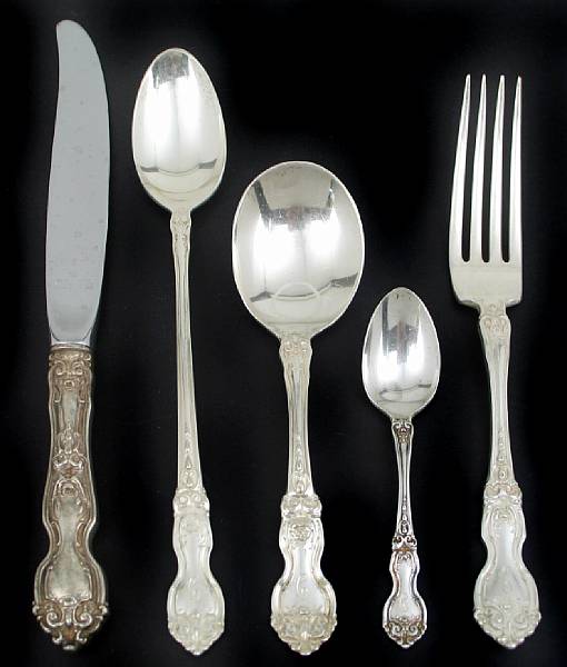 Appraisal: A sterling flatware setWallace Silversmiths Wallingford CTLa Reine monogrammed C