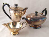 Appraisal: A three piece silver teaset comprising teapot water jug and