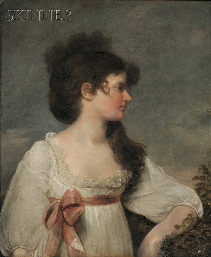 Appraisal: John Russell British - Portrait of Miss Murray Unsigned identified