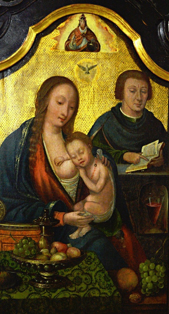 Appraisal: Follower of Quentin Matsys The Holy family with God the