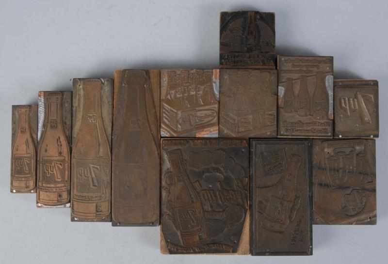 Appraisal: Group of Assorted up Copper Printing Blocks Description All pieces