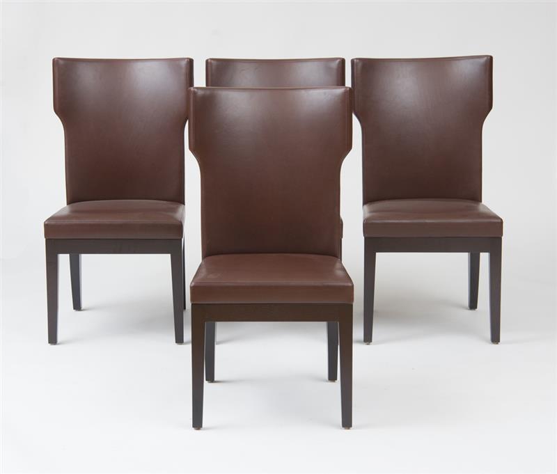 Appraisal: EIGHT DINING CHAIRS CHRISTIAN LIAIGRE FOR HOLLY HUNT Leather and