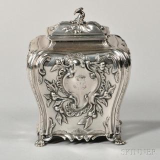 Appraisal: George III Sterling Silver Tea Caddy London - maker's mark