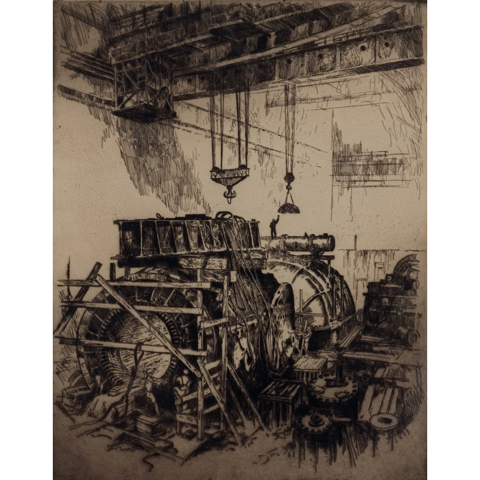 Appraisal: Otto August Kuhler American - Turbine Construction Westinghouse etching x