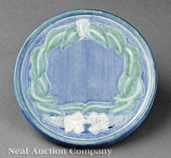 Appraisal: A Newcomb College Art Pottery Matte Glaze Trivet c decorated