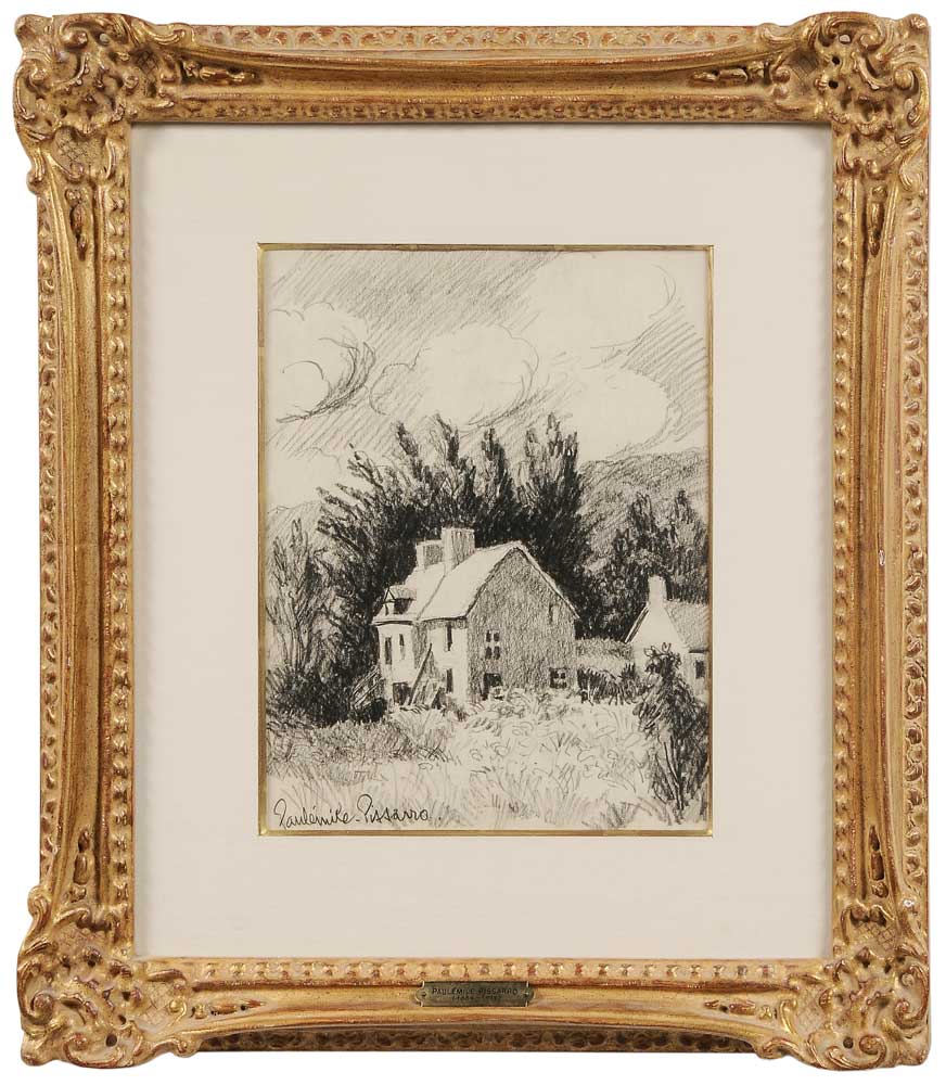 Appraisal: Paul- mile Pissarro French - La Maison de campagne signed