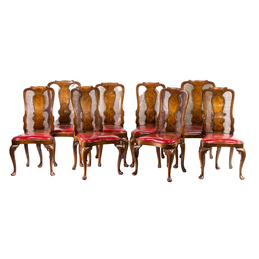 Appraisal: lot of Georgian style dining chairs each having a scroll