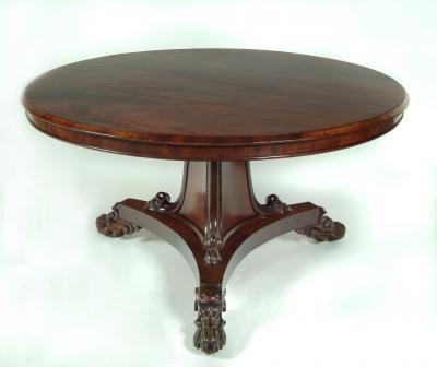 Appraisal: A WILLIAM IV MAHOGANY DINING TABLE the circular tip up