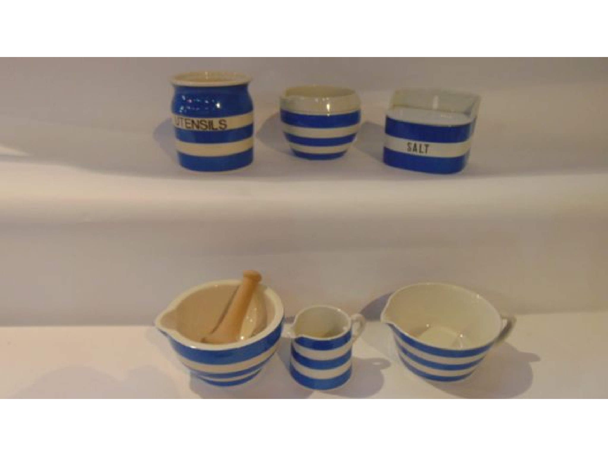 Appraisal: A collection of T G Green Cornish blue banded wares