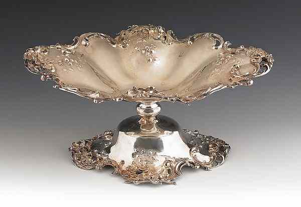 Appraisal: New York sterling silver centerpiece bowl by Mauser with cast