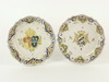 Appraisal: PLATES - Pair of French faience dinner plates each hand