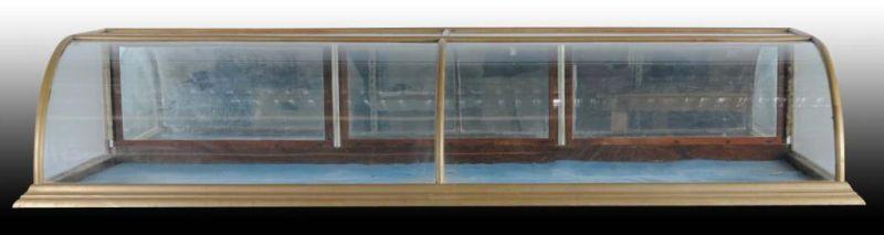 Appraisal: Country Store Display Case Description Chrome over wood Curved glass