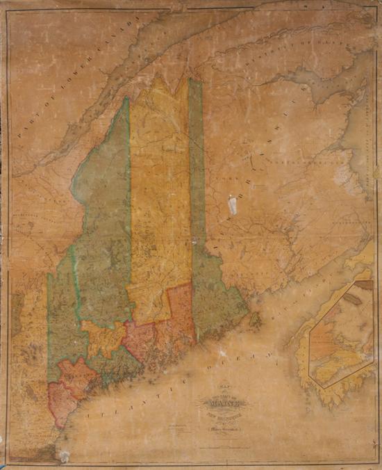 Appraisal: MAP OF THE STATE OF MAINE by Moses Greenleaf engraved