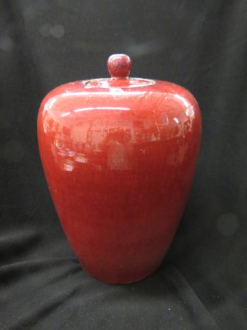 Appraisal: Sang de Boeuf Chineese Pottery jar tall