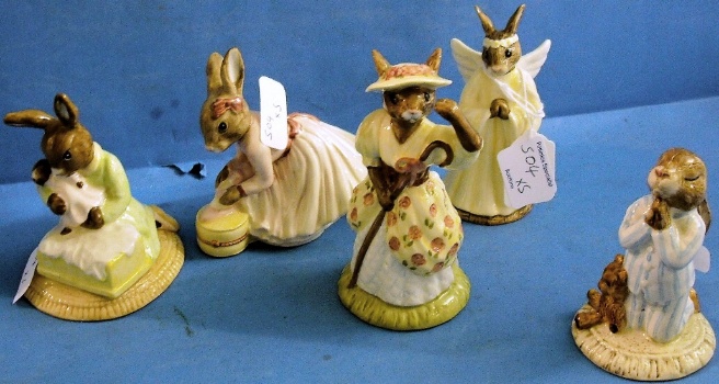 Appraisal: Royal Doulton Bunnykins figures Little Bo Peep DB Bedtime DB