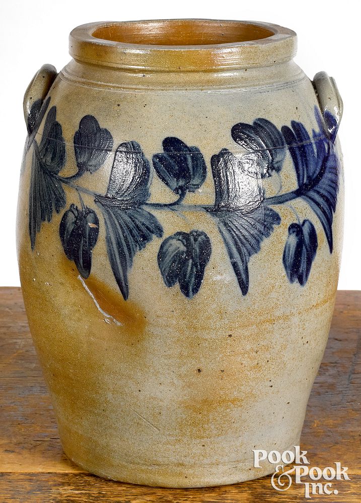 Appraisal: Pennsylvania stoneware crock Pennsylvania stoneware crock th c with cobalt