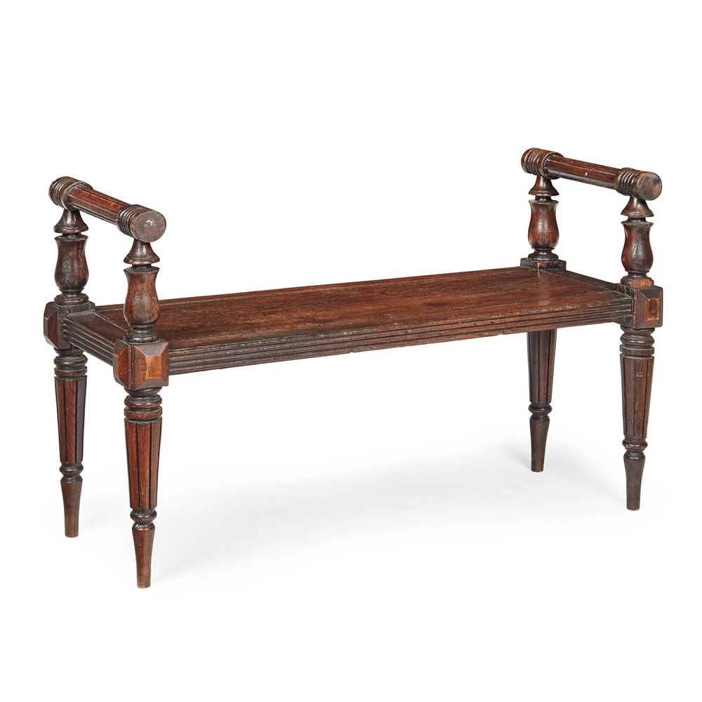 Appraisal: REGENCY OAK HALL SEAT IN THE MANNER OF GEORGE BULLOCK