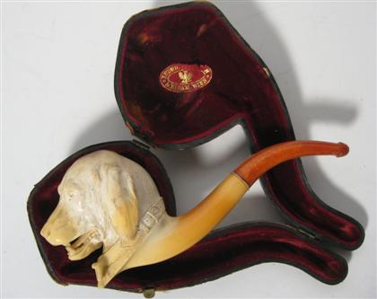 Appraisal: Meerschaum carved 'dog's head' pipe th century