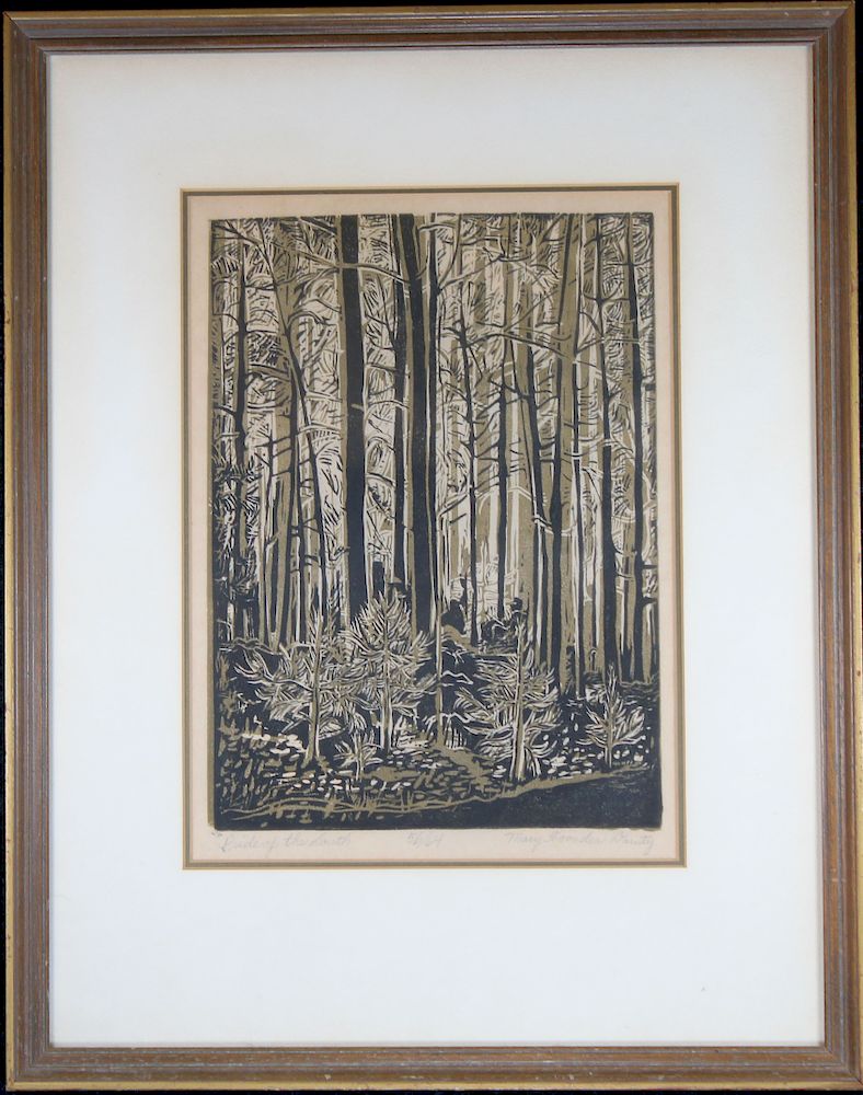 Appraisal: Pride of the South Signed Woodcut Pride of the South