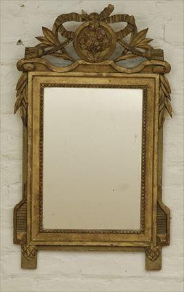 Appraisal: Louis XVI-Style Giltwood Scroll Mirror