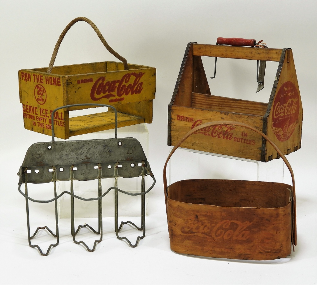 Appraisal: PC ANTIQUE COCA-COLA SIX PACK BOTTLE RACKS United States th