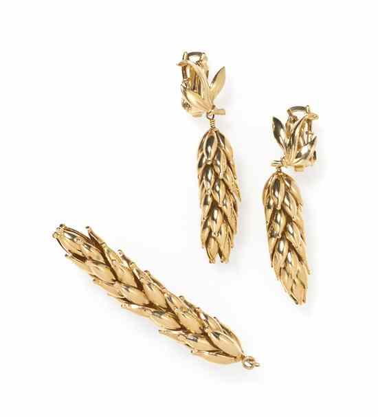 Appraisal: A Set of Karat Yellow Gold Jewelry Items consisting of