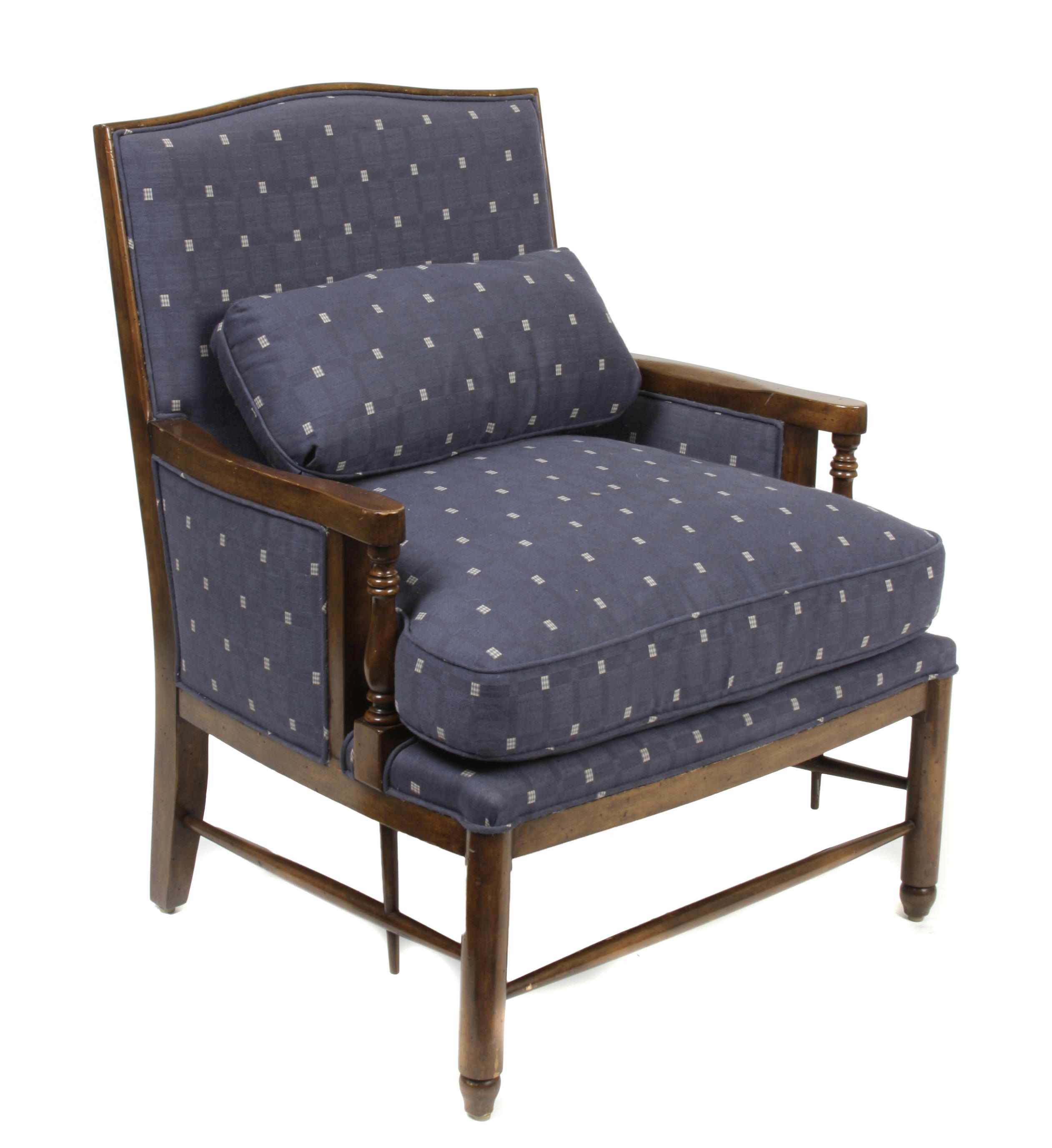 Appraisal: A William Billy Haines upholstered fruitwood armchair height in width