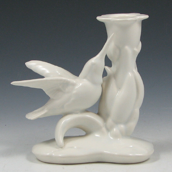 Appraisal: Pennsbury -L Humming Bird Candlestick Pennsbury Humming Bird candlestick in