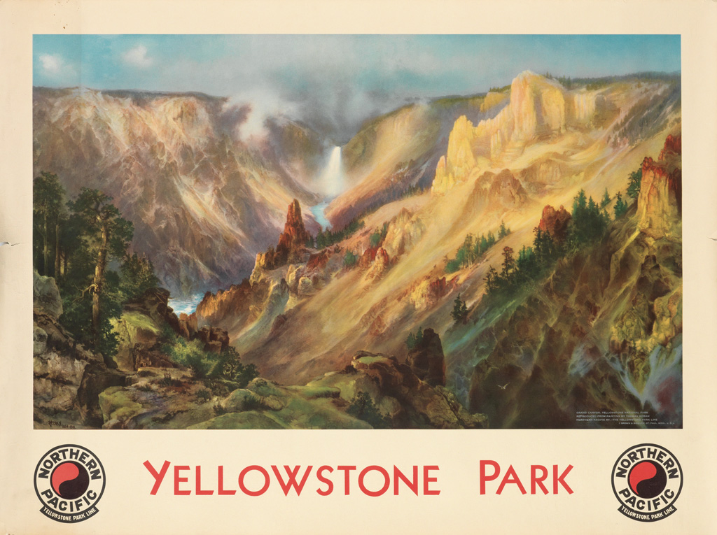 Appraisal: THOMAS MORAN - YELLOWSTONE PARK NORTHERN PACIFIC RAILWAY x inches