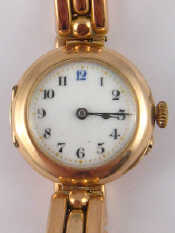 Appraisal: A carat gold lady's wrist watch circa case approx cm