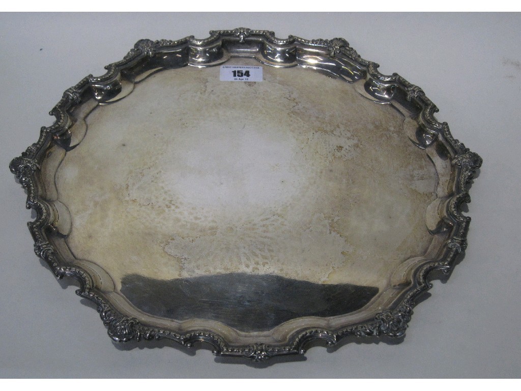 Appraisal: Silver salver oz Birmingham