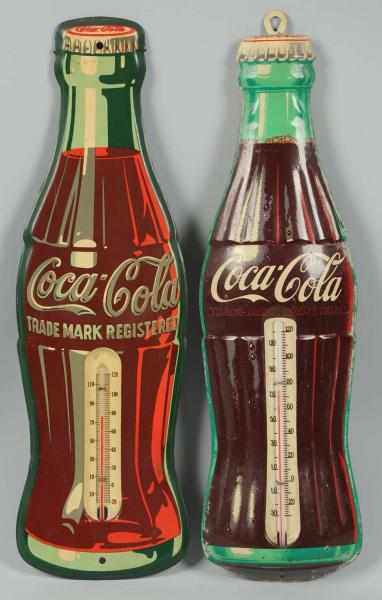 Appraisal: Lot of Coca-Cola Tin Thermometers s Light wear and soiling