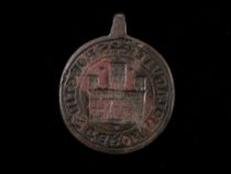 Appraisal: Small Medieval Bronze Stamp Seal C th Century This piece