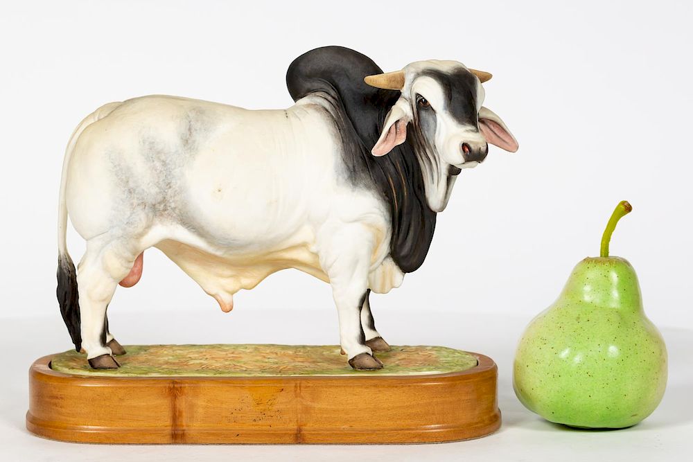 Appraisal: Lindner for Royal Worcester Brahman Bull on Base Doris Lindner