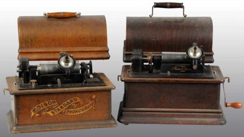 Appraisal: Lot of Edison Standard Phonographs Description Both need adjustments and